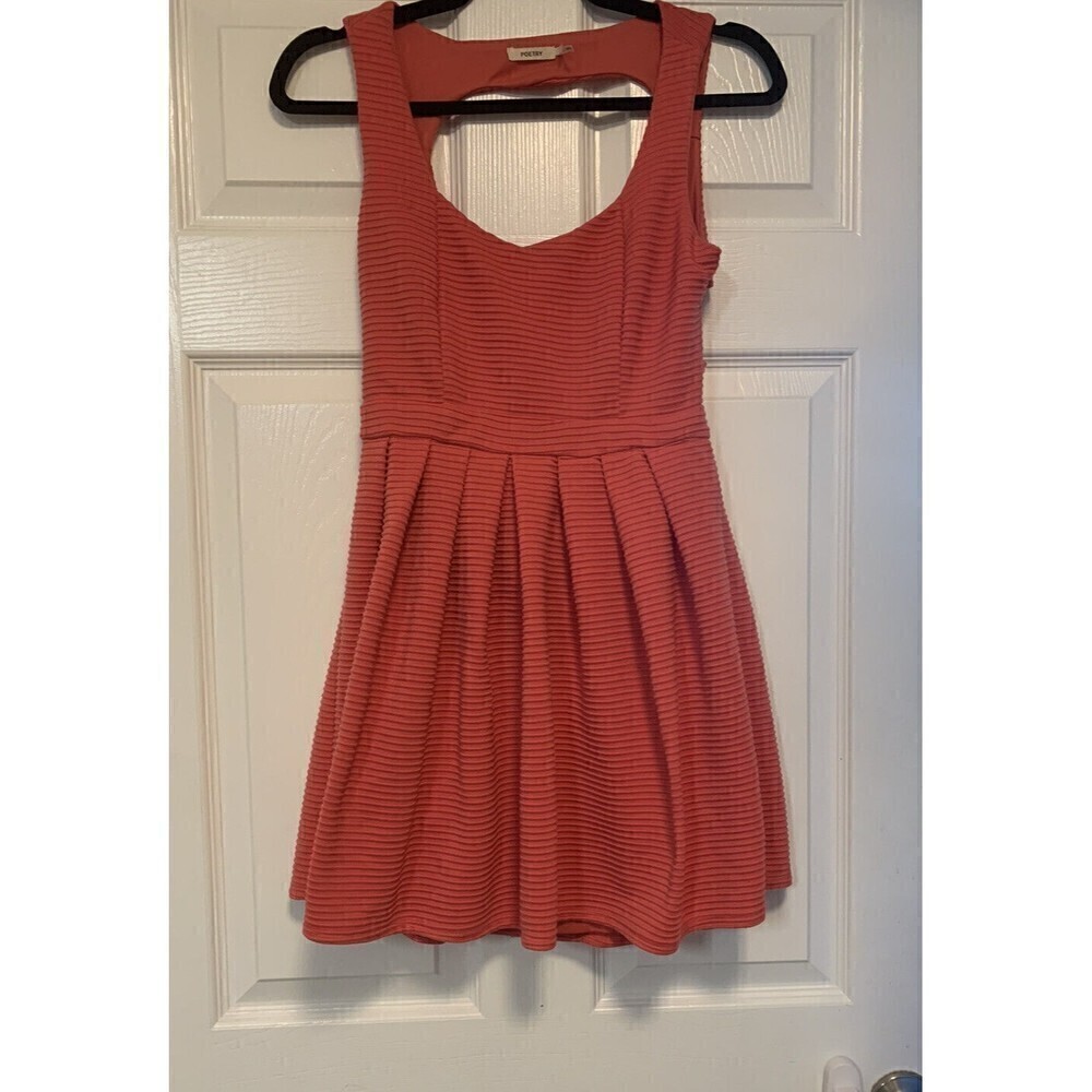 POETRY Womens Open Back Skater Mini Dress Size Medium - Picture 7 of 8